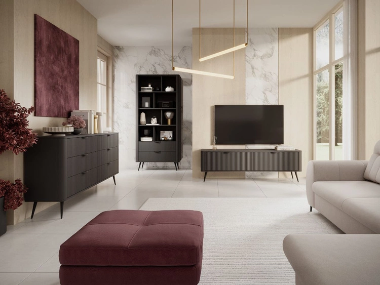 Kommode mit 6 Schubladen Latina Beige