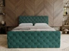 Boxspringbett mit Bettkasten 120x200 Lunaris Grün