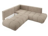 Ecksofa mit Schlaffunktion und Bettkasten Links Kair Hellbraun