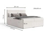 Boxspringbett mit Bettkasten 200X200 Brisa Creme