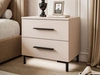 Nachttisch mit zwei Schubladen auf Schwarzen Beinen Nuveo Kaschmir