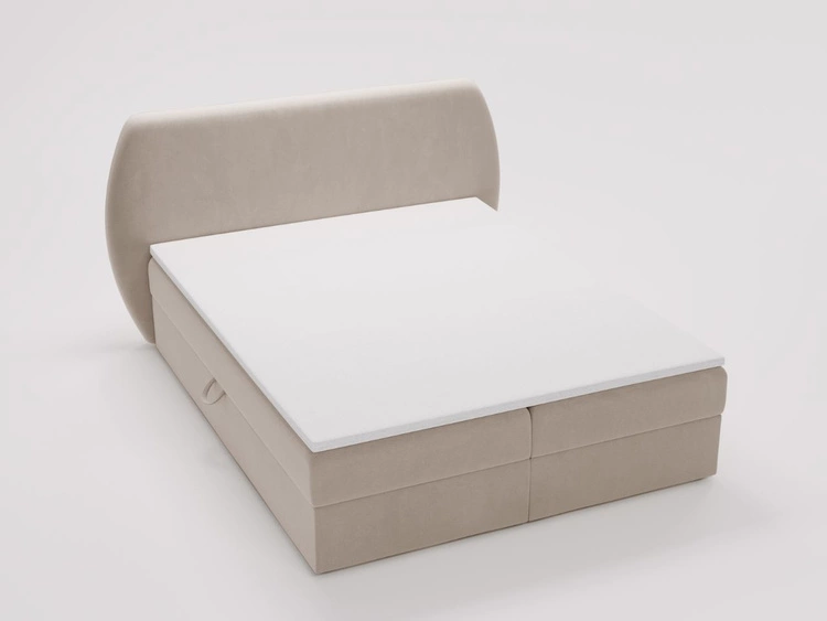 Boxspringbett mit Bettkasten 180x200 Bogota Beige