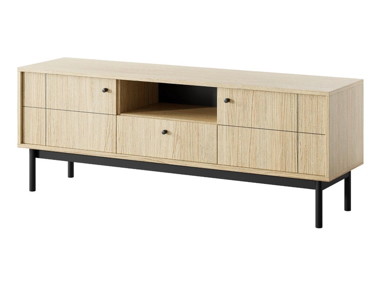 TV-Lowboard mit Schublade und Türen Julio Linea Eiche