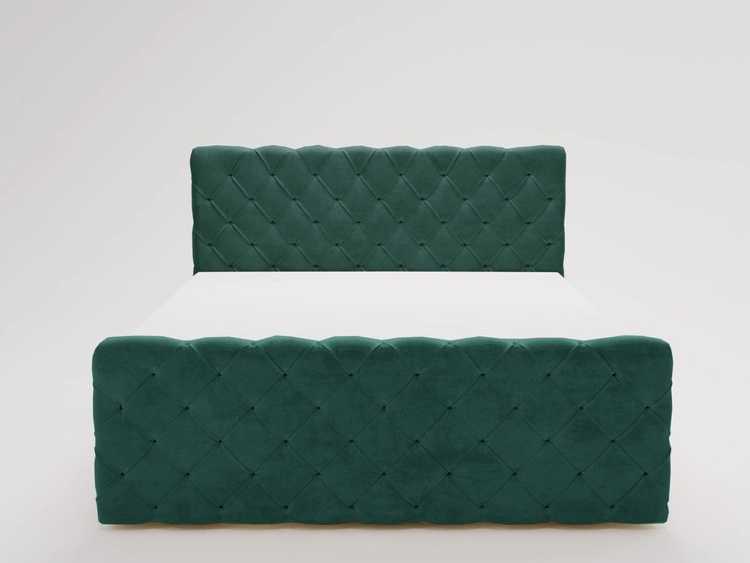Boxspringbett mit Bettkasten 140x200 Lunaris Grün