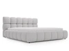 Polsterbett mit Bettkasten und Lattenrost 120x200 Modo aus Bouclé-Stoff Grau