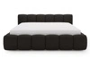 Polsterbett mit Bettkasten und Lattenrost 120x200 Cloud Low Bouclé-Stoff Schwarz
