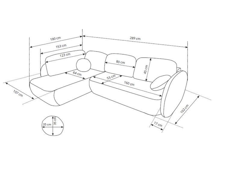 Ecksofa mit Schlaffunktion und Bettkasten Rechts Carino Grün