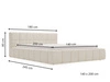 Polsterbett mit Bettkasten und Lattenrost 140x200 Alicante Braun