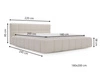 Polsterbett mit Bettkasten und Lattenrost 180x200 Alicante Boucle Grau