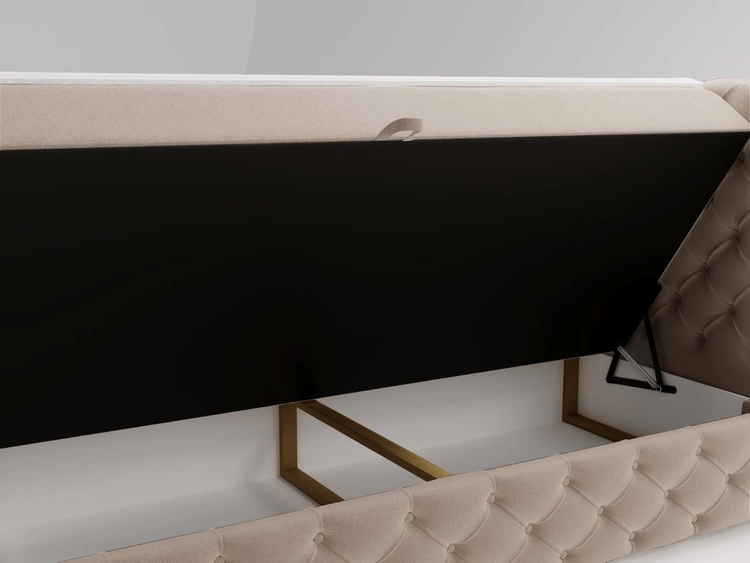 Boxspringbett mit Bettkasten 160x200 Canolo Beige
