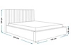 Polsterbett mit Bettkasten und Lattenrost 160x200 Toscania Dunkelblau