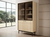 Vitrinenschrank Julio Linea Eiche