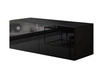 TV-Lowboard mit Türen und LED-Beleuchtung 100 cm Nodoo Schwarz Hochglanz