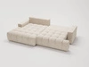 Ecksofa L-Form mit Schlaffunktion und Bettkasten Havi Links Hellbeige