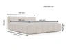 Polsterbett mit Bettkasten und Lattenrost 140x200 Cloud Low Bouclé-Stoff Braun