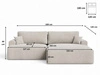 Ecksofa L-Form mit Schlaffunktion und Bettkasten Serene Rechts Grau