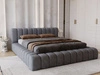 Polsterbett mit Bettkasten und Lattenrost 180x200 Italia Dunkelgrau