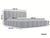 Polsterbett mit Bettkasten und Lattenrost 120x200 Cloud Braun