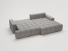 Ecksofa L-Form mit Schlaffunktion und Bettkasten Havi Rechts Grau