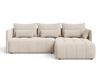 Ecksofa L-Form mit Schlaffunktion und Bettkasten Ardi Creme
