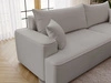 Ecksofa L-Form Rechts mit Schlaffunktion und Bettkasten California Hellgrau