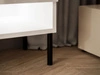 TV-Schrank 90 cm mit LED-Beleuchtung und schwarzen Metallbeinen Aurelie Weiß Hochglanz