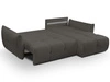 Ecksofa L-Form mit Schlaffunktion und Bettkasten Bene Schwarz