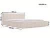 Polsterbett mit Bettkasten und Lattenrost 140x200 Split Schwarz