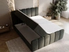 Boxspringbett mit Bettkasten 200x200 Cloud Dunkelgrau