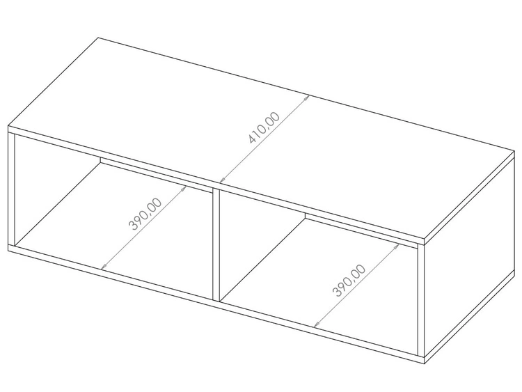 TV-Lowboard mit Türen 100 cm Kioto Cashmere