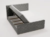Boxspringbett mit Bettkasten 120x200 Lunaris Grau