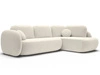 Ecksofa mit Schlaffunktion und Bettkasten Rechts Carino Creme