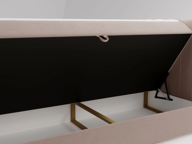 Boxspringbett mit Bettkasten 140x200 Osteno Beige