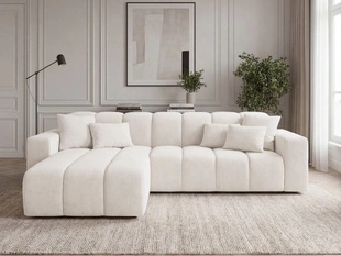 Ecksofa L-Form Links Nork Creme