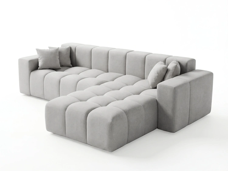 Ecksofa L-Form Rechts Moderne Ecksofa Loopo Grau