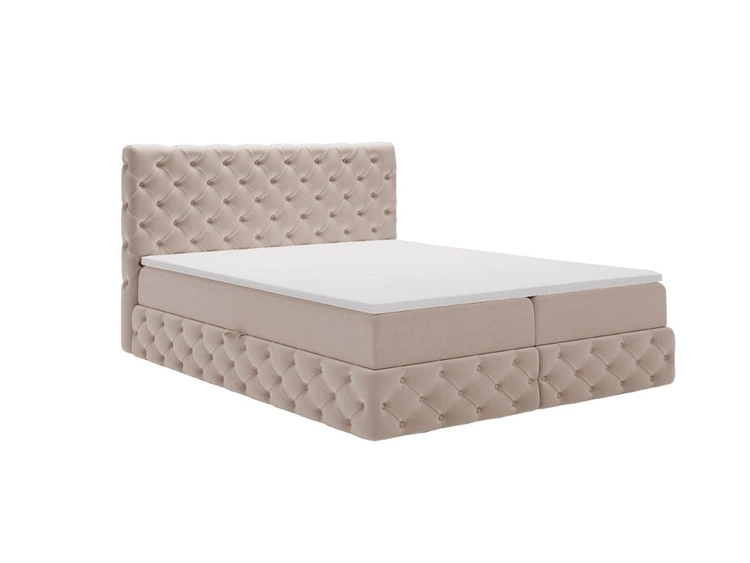 Boxspringbett mit Bettkasten 120x200 Canolo Beige