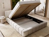 Polsterbett mit Bettkasten und Lattenrost 120x200 Split Hellgrau