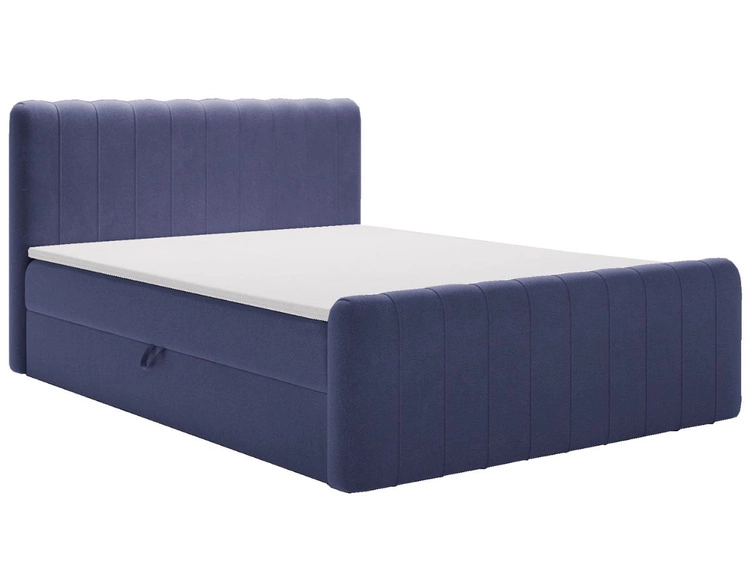 Boxspringbett mit Bettkasten 160x200 Osteno Dunkelblau