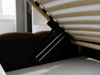 Polsterbett mit Bettkasten und Lattenrost 140x200 Modo Braun