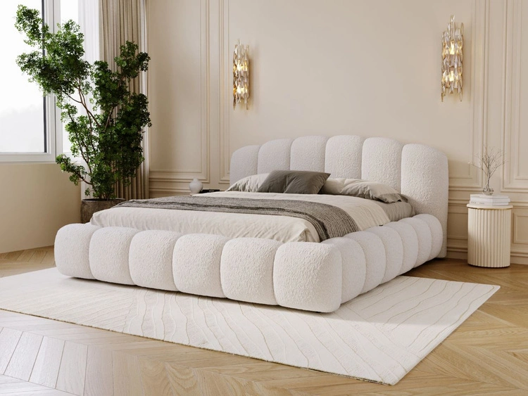 Polsterbett mit Stauraum und Lattenrost 120x200 Cloud Soft Beige