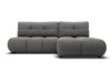 Ecksofa mit Schlaffunktion und Bettkasten Rechts Milet Grau