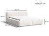Polsterbett mit Bettkasten und Lattenrost 160x200 Aubi Schwarz
