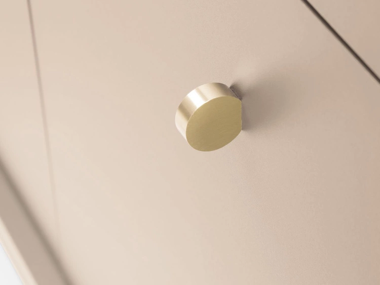 Couchtisch mit Stauraum und Golden Metallbeine Amor Beige