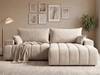 Ecksofa L-Form Rechts mit Schlaffunktion und Bettkasten Caleo Beige