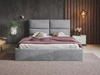 Polsterbett mit Bettkasten und Lattenrost 140x200 Marad Grau