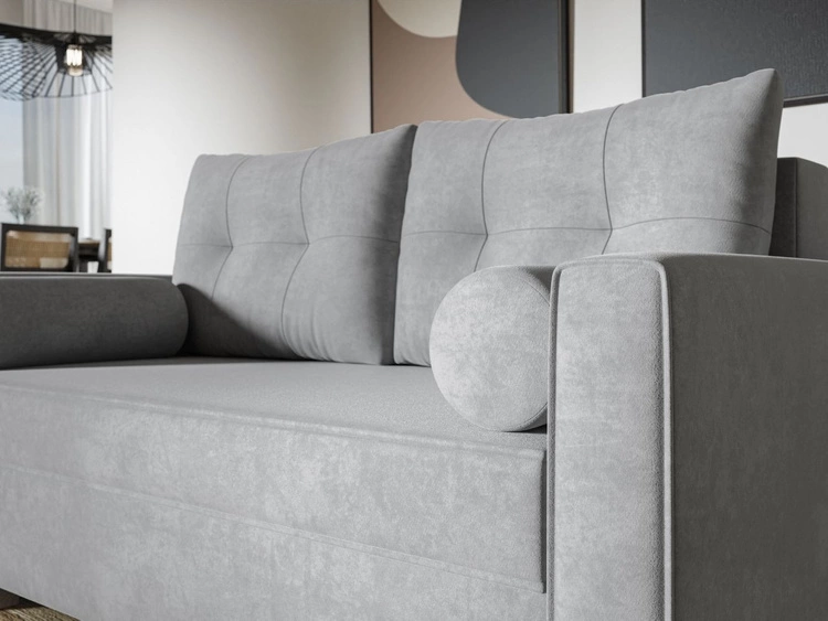Schlafsofa mit Bettfunktion und Bettkasten Pori Grün