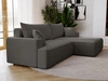 Ecksofa L-Form Rechts mit Schlaffunktion und Bettkasten California Dunkelgrau