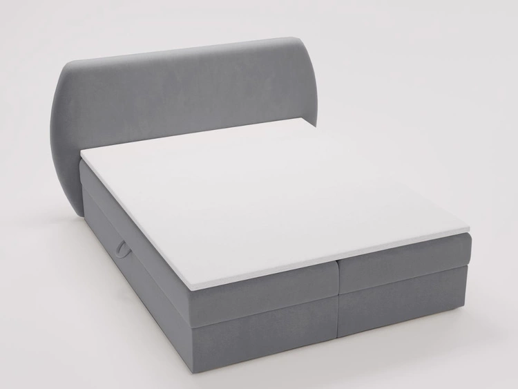 Boxspringbett mit Bettkasten 180x200 Bogota Dunkelgrau