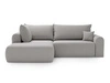 Ecksofa L-Form mit Schlaffunktion und Bettkasten Savana Bis Grau