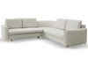 Ecksofa L-Form Rechts mit Schlaffunktion und Bettkasten Limon Hellgrau